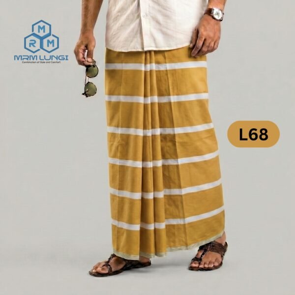 Soft Cotton Plain Check Lungi L68