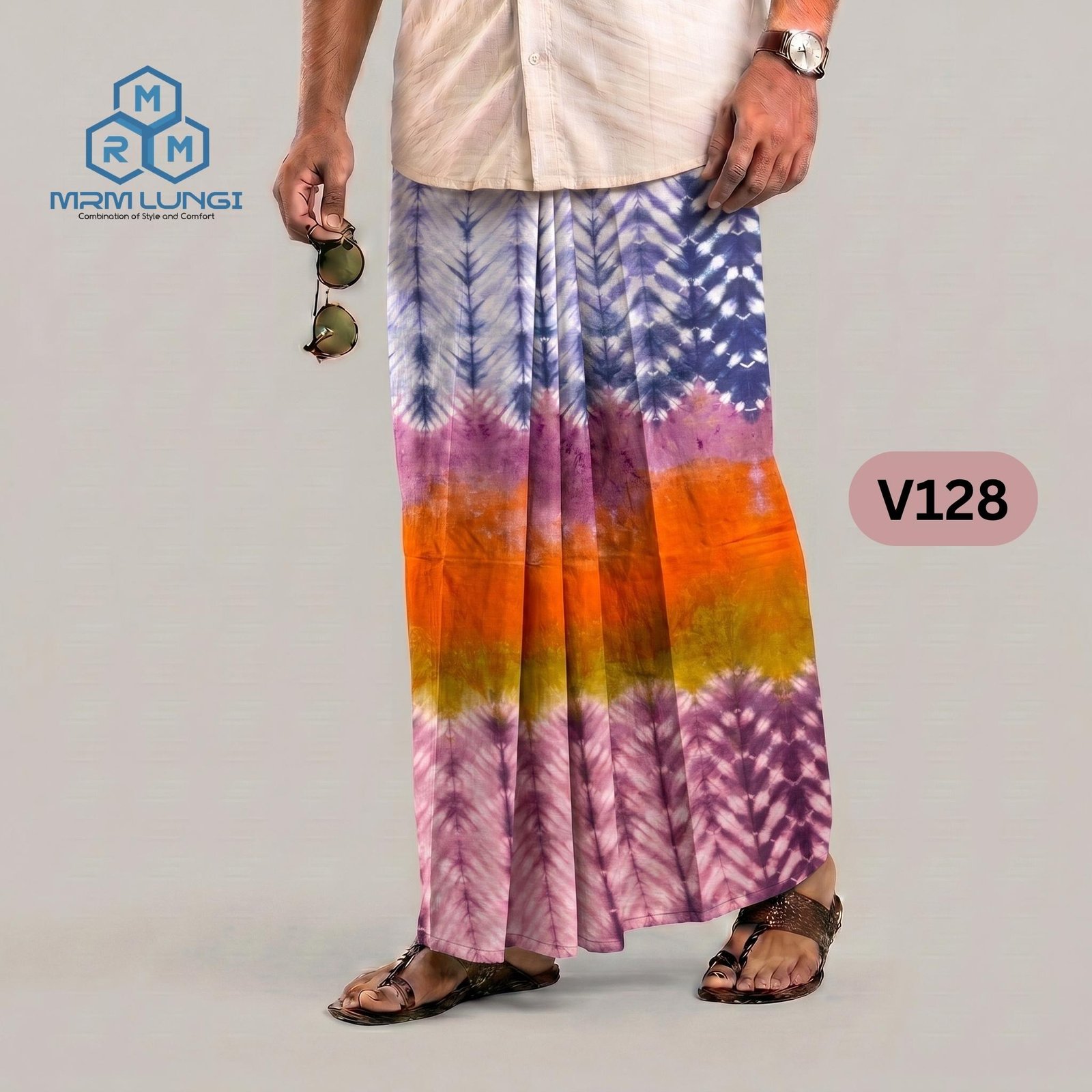 V128 Hand Made Batik Lungi V128 - Image 1