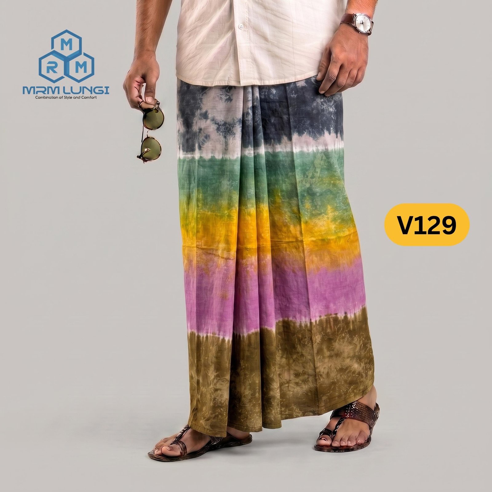 V129 Hand Made Batik Lungi V129 - Image 1