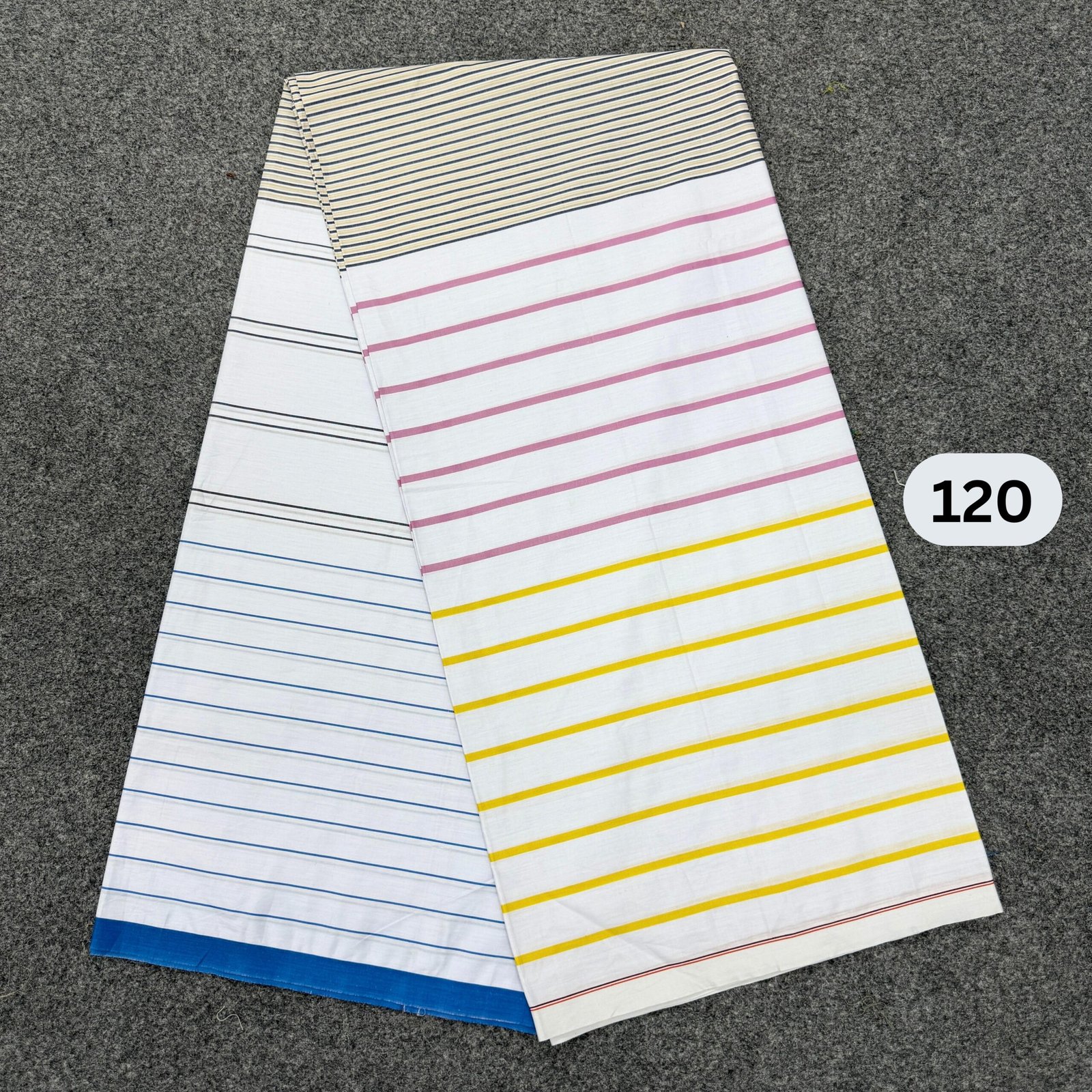 120 Premium White Lungi 120 - Image 1