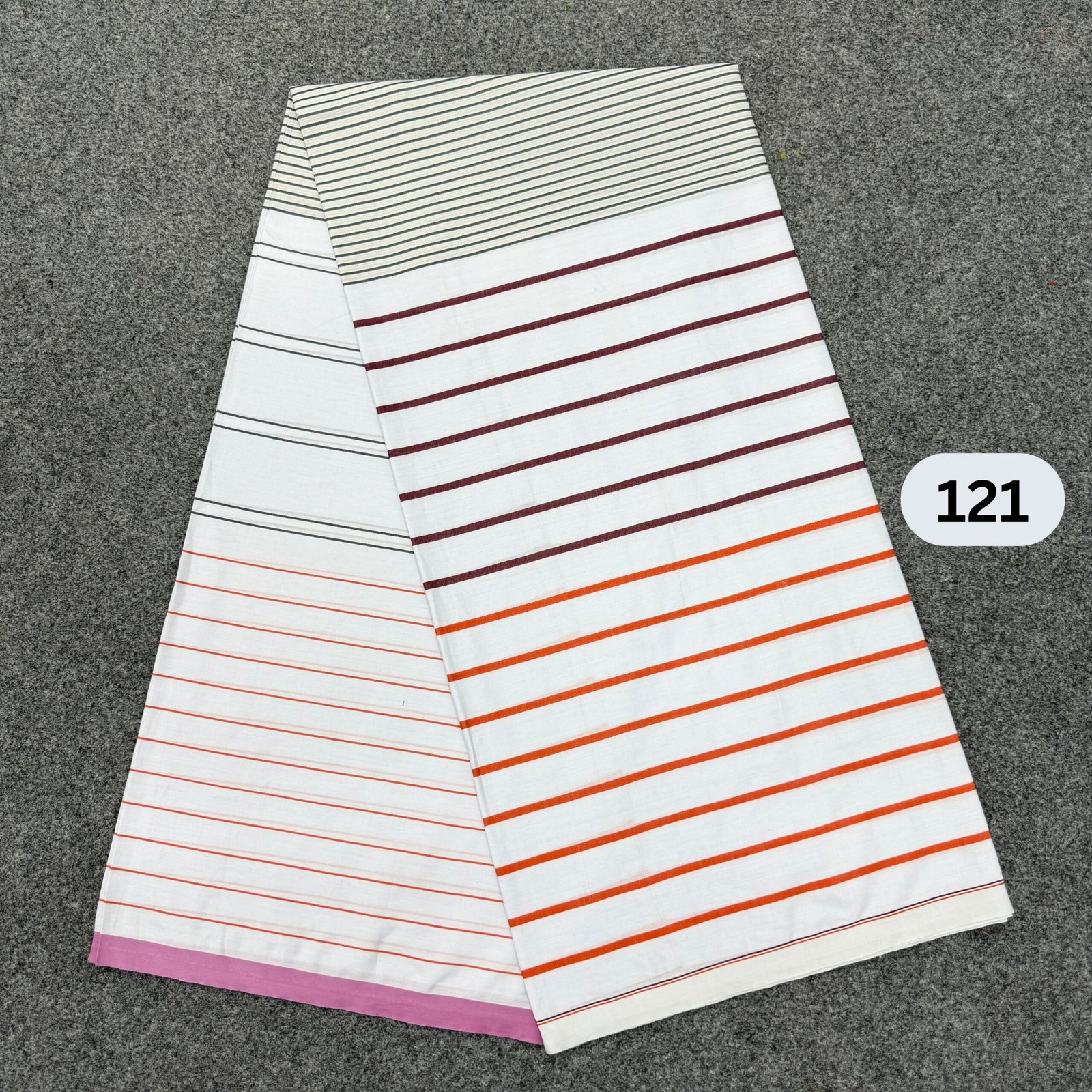 121 Premium White Lungi 121 - Image 1