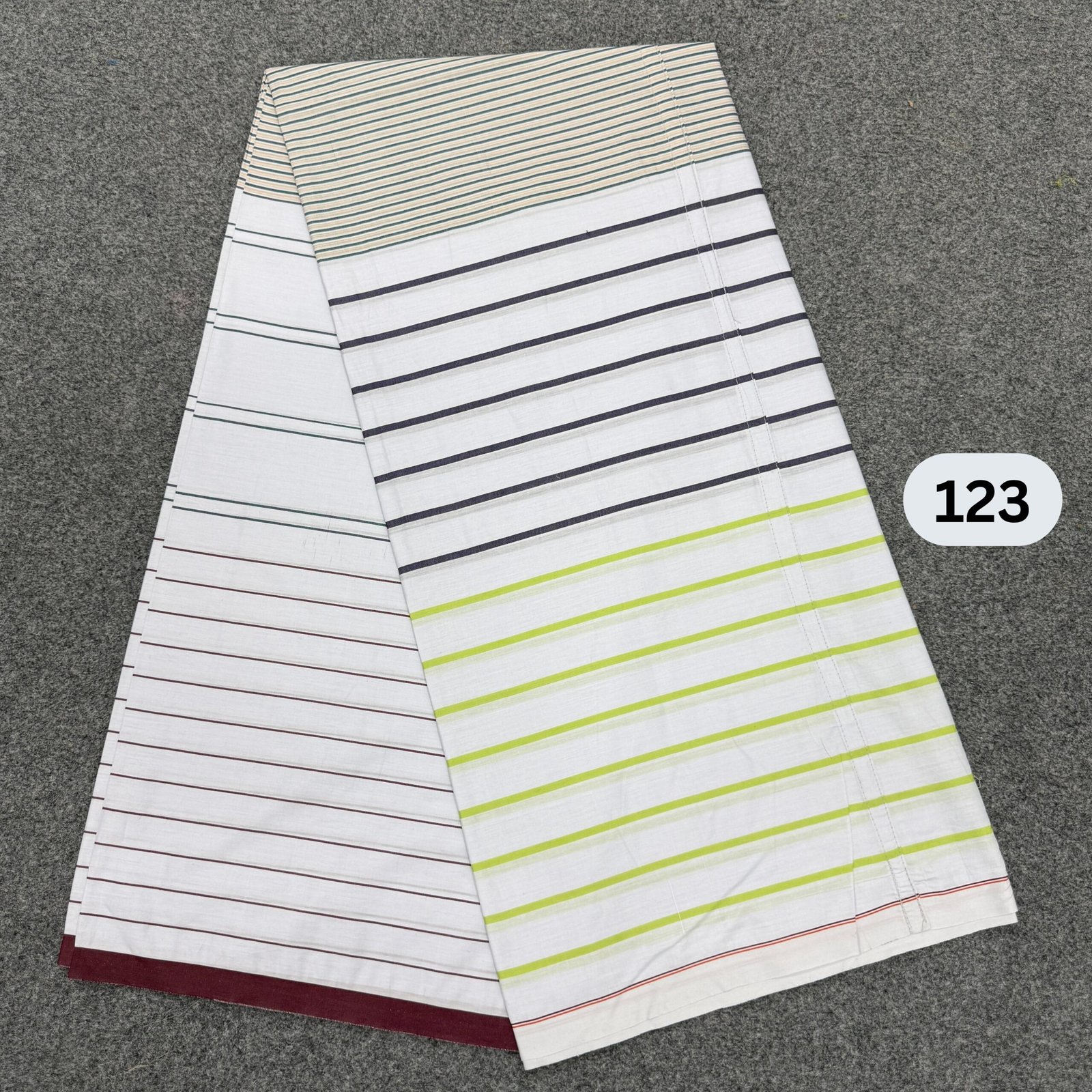 123 Premium White Lungi 123 - Image 1