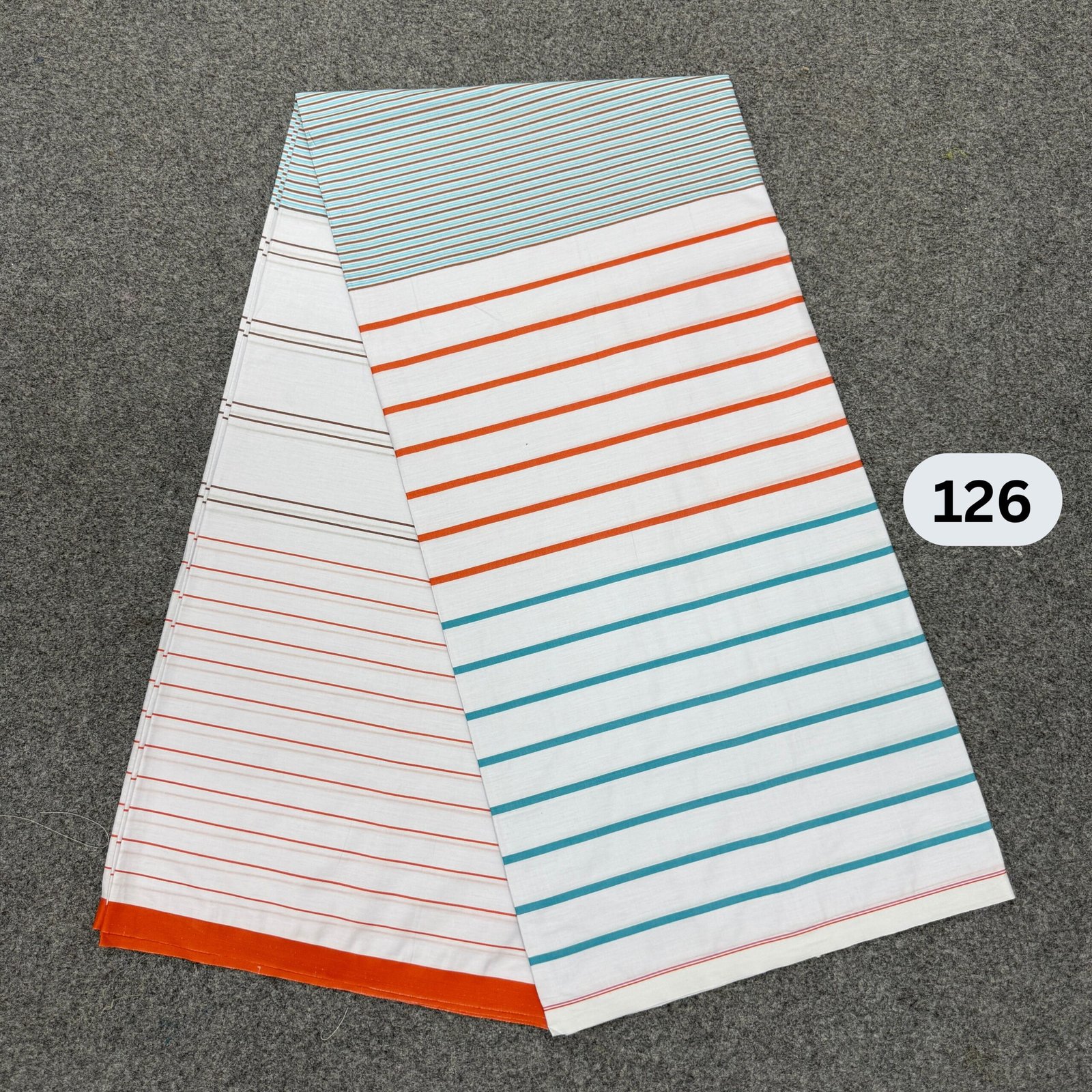 126 Premium White Lungi 126 - Image 1