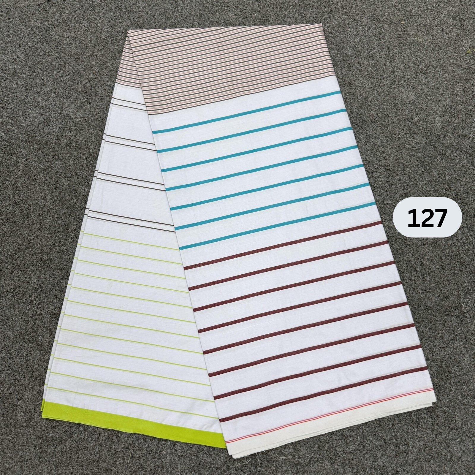 127 Premium White Lungi 127 - Image 1
