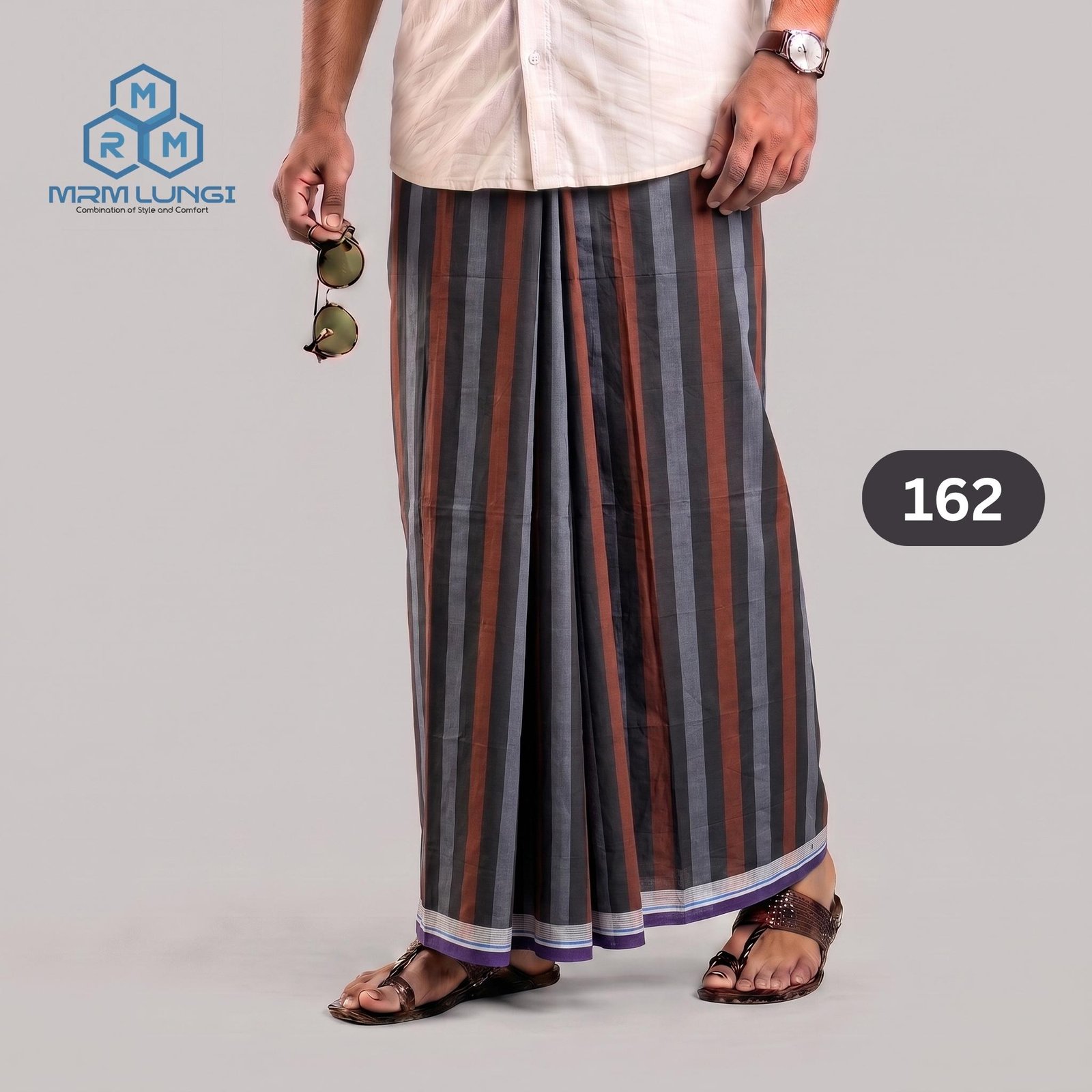 162 5.5 Hand Stripe Lungi 162 - Image 1