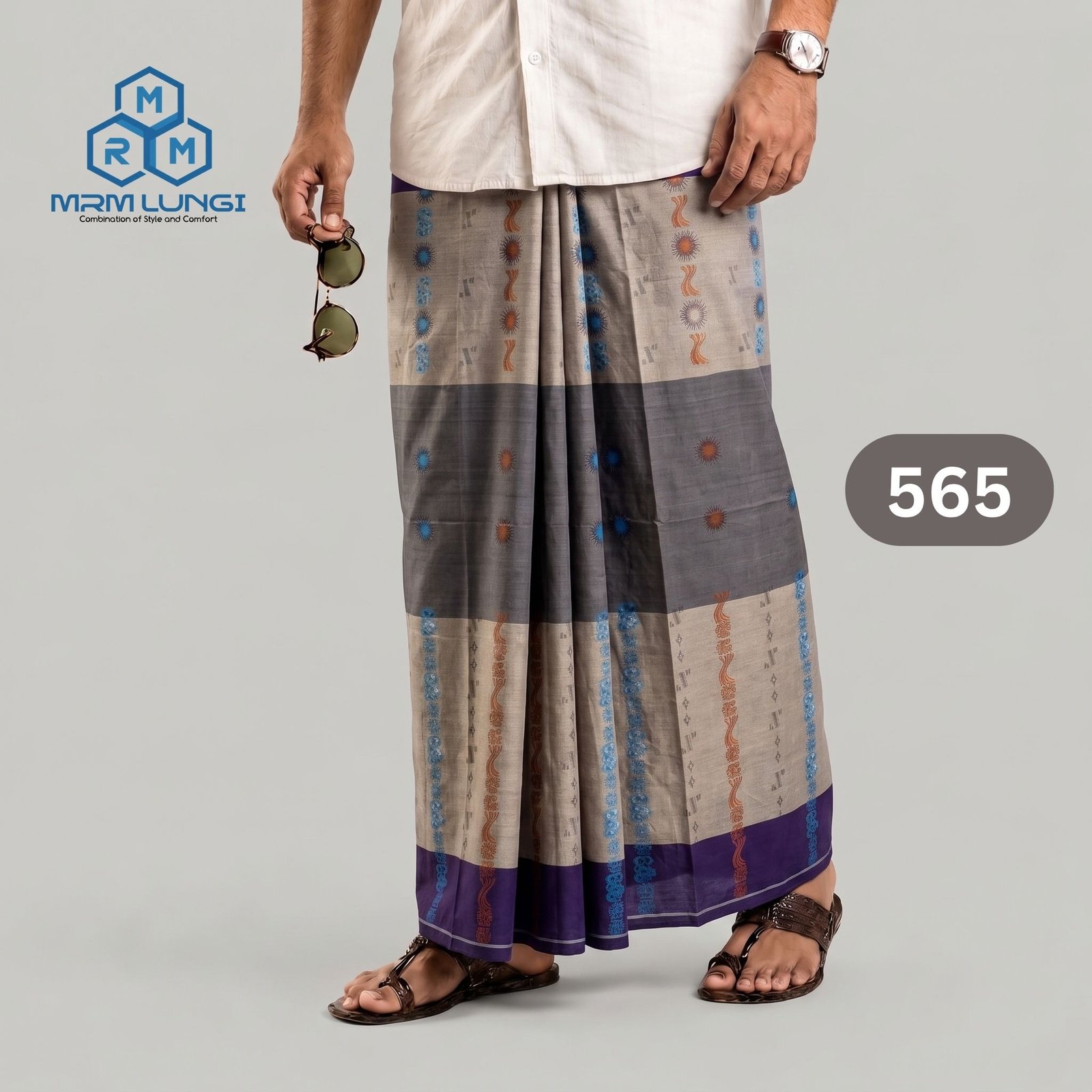 3 Deep Jacquard Lungi 565 - Image 1