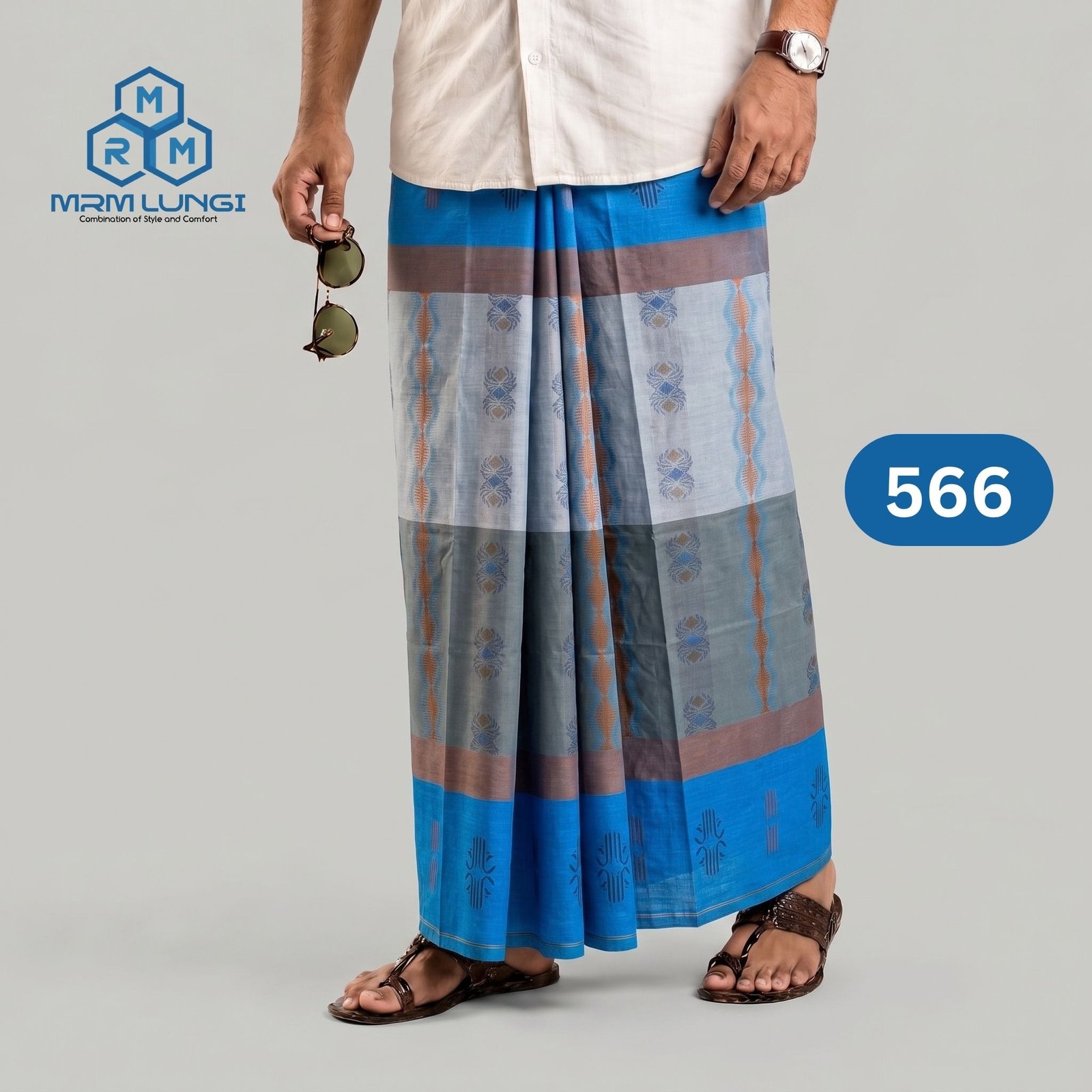 4 Deep Jacquard Lungi 566 - Image 1