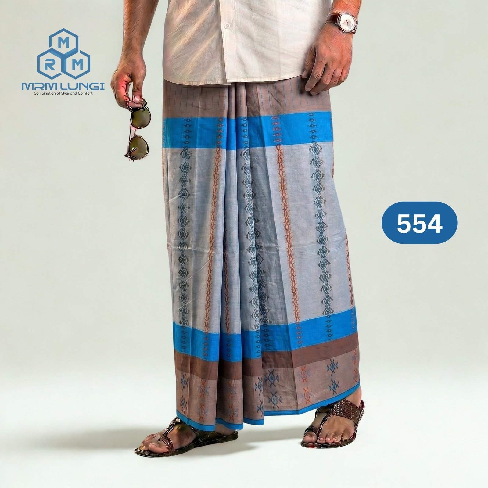 554 Deep Jacquard Lungi 554 - Image 1