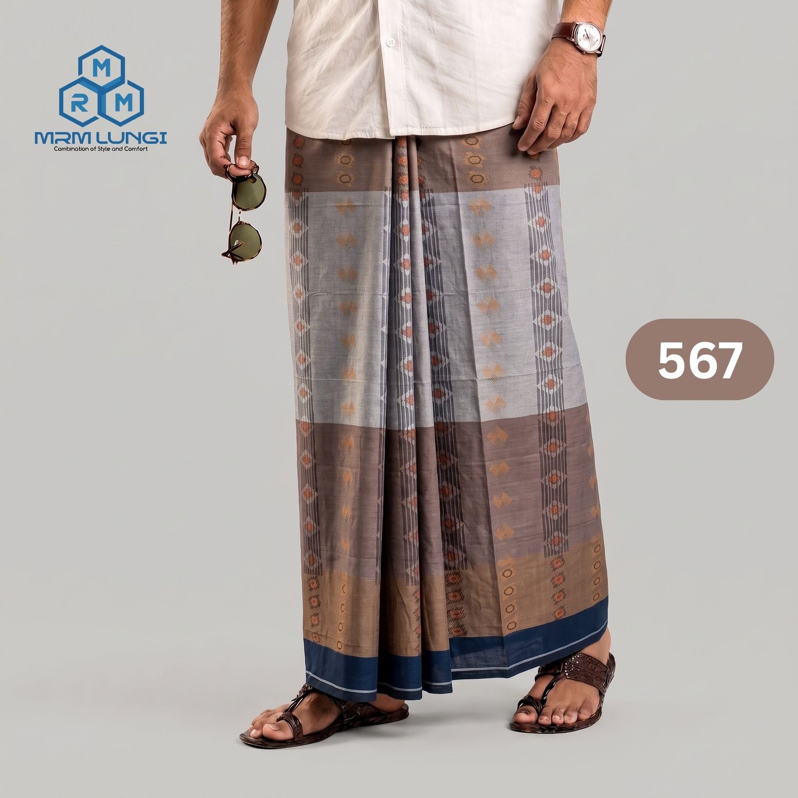 567 Deep Jacquard Lungi 567 - Image 1