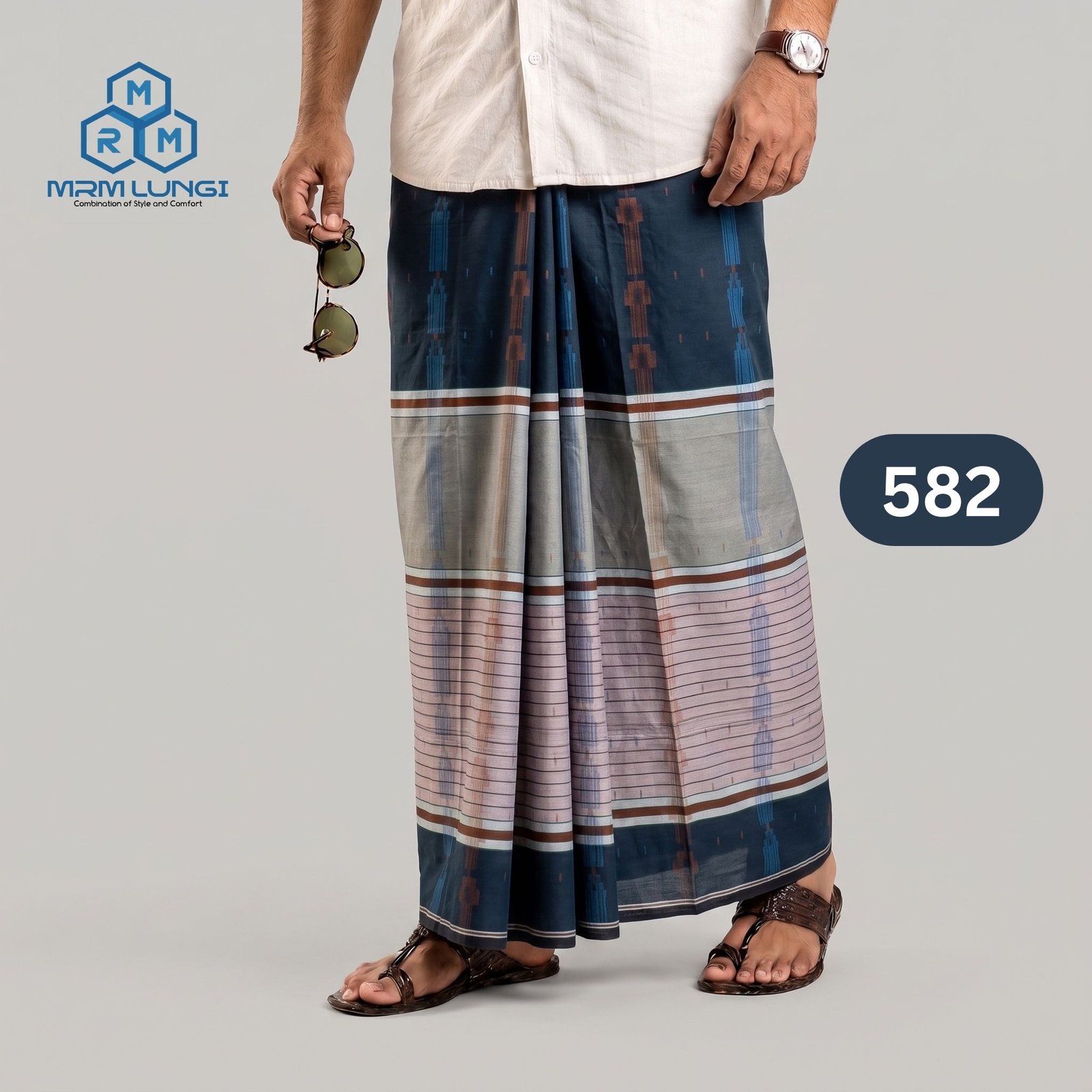 582 2 Classic Jacquard Lungi 582 - Image 1