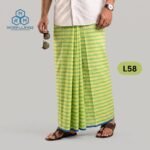 Soft Cotton Plain Check Lungi L55