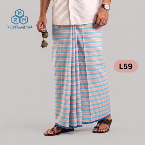 Soft Cotton Plain Check Lungi L59